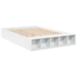 fehér szerelt fa ágykeret 150 x 200 cm