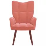 rózsaszín bársony pihenőfotel