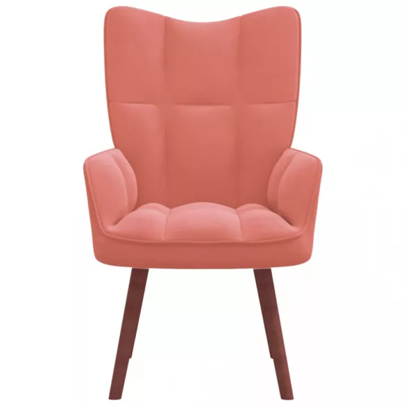 rózsaszín bársony pihenőfotel