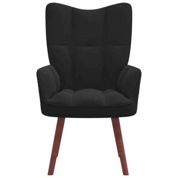 fekete bársony pihenőfotel