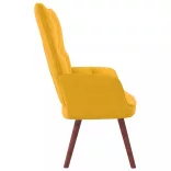 mustársárga bársony pihenőfotel