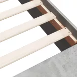 betonszürke szerelt fa ágykeret 135 x 190 cm