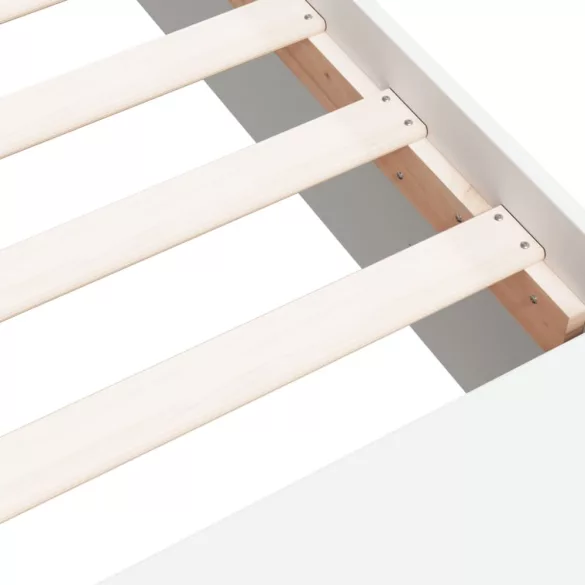 fehér szerelt fa ágykeret 100 x 200 cm