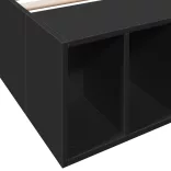 fekete szerelt fa ágykeret 100 x 200 cm
