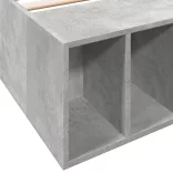 betonszürke szerelt fa ágykeret 100 x 200 cm
