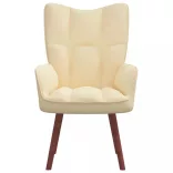 krémfehér bársony pihenőfotel