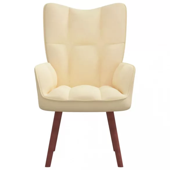 krémfehér bársony pihenőfotel