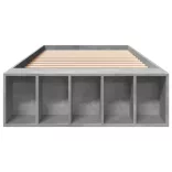 betonszürke szerelt fa ágykeret 90 x 200 cm