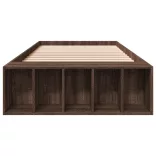 barna tölgyszínű szerelt fa ágykeret 90 x 200 cm