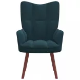 kék bársony pihenőfotel