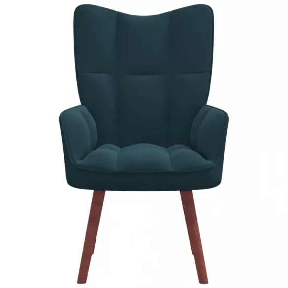 kék bársony pihenőfotel