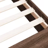 barna tölgyszínű szerelt fa ágykeret 75 x 190 cm