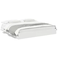 fehér szerelt fa ágykeret fiókokkal 180 x 200 cm