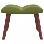 világoszöld bársony pihenőszék lábtartóval