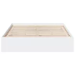 fehér szerelt fa ágykeret fiókokkal 140 x 190 cm