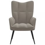 világosszürke bársony pihenőfotel