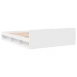 fehér szerelt fa ágykeret fiókokkal 135 x 190 cm