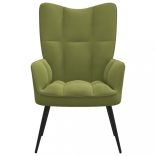 világoszöld bársony pihenőfotel