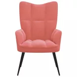 rózsaszín bársony pihenőfotel