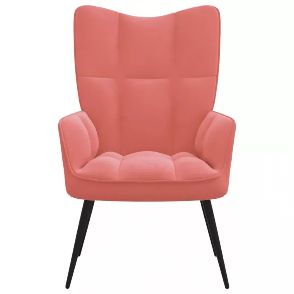 rózsaszín bársony pihenőfotel