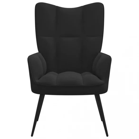 fekete bársony pihenőfotel