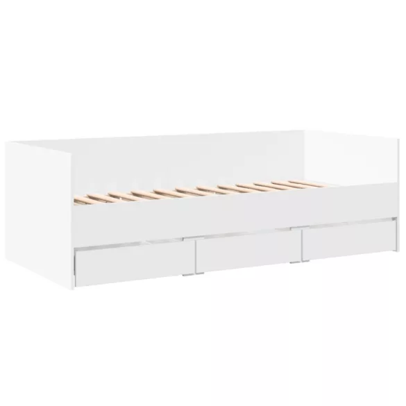 fehér kanapéágy fiókkal matrac nélkül 90x190 cm