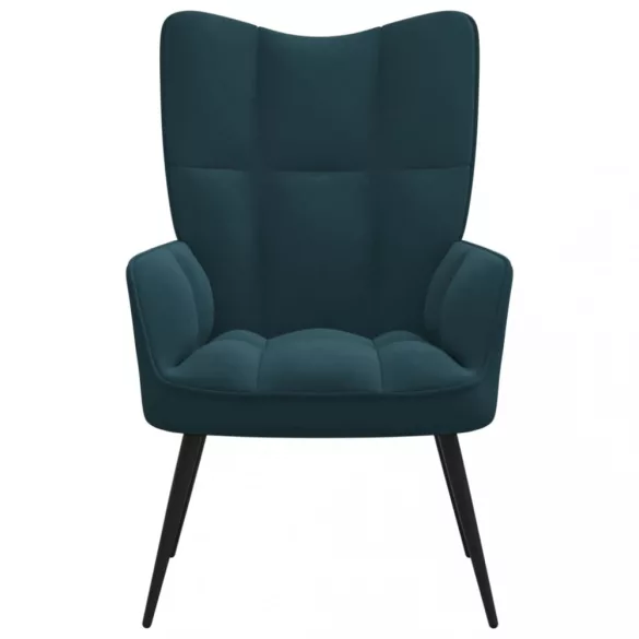 kék bársony pihenőfotel