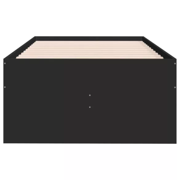 fekete kanapéágy fiókkal matrac nélkül 100x200 cm