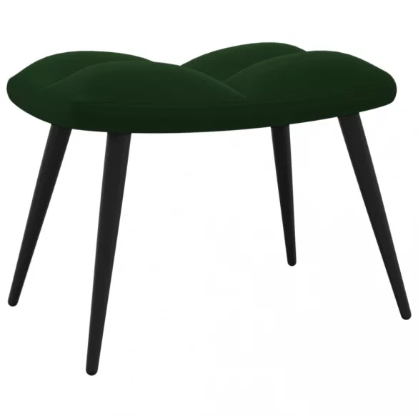 sötétzöld bársony pihenőszék lábtartóval