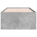 betonszürke kanapéágy fiókkal matrac nélkül 100x200 cm