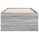 szürke sonoma kanapéágy fiókkal matrac nélkül 100x200 cm