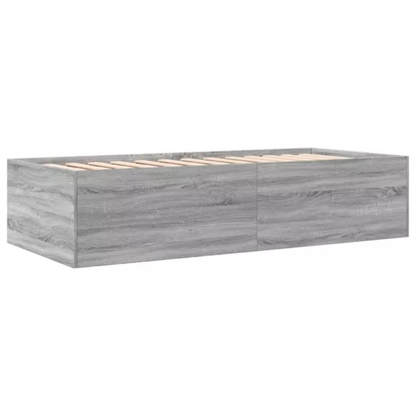 szürke sonoma kanapéágy fiókkal matrac nélkül 100x200 cm
