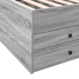 szürke sonoma kanapéágy fiókkal matrac nélkül 100x200 cm