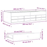 szürke sonoma kanapéágy fiókkal matrac nélkül 100x200 cm