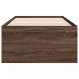 barna tölgy kanapéágy fiókkal matrac nélkül 100x200 cm