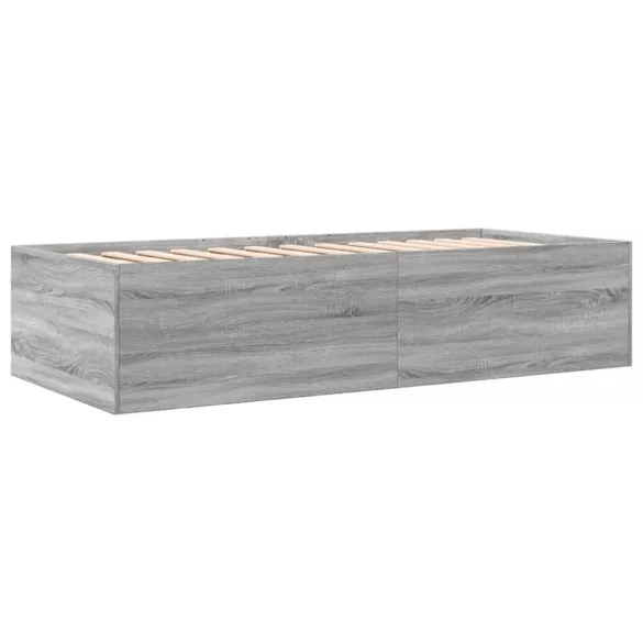 szürke sonoma kanapéágy fiókkal matrac nélkül 90x200 cm