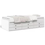 fehér kanapéágy fiókkal matrac nélkül 90x190 cm