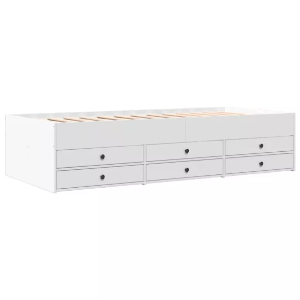 fehér kanapéágy fiókkal matrac nélkül 90x190 cm