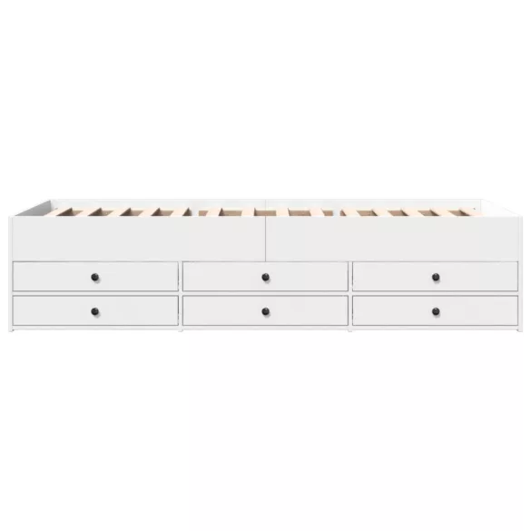 fehér kanapéágy fiókkal matrac nélkül 90x190 cm