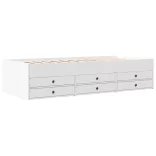 fehér kanapéágy fiókkal matrac nélkül 75x190 cm