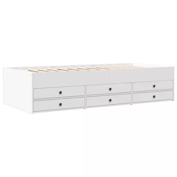 fehér kanapéágy fiókkal matrac nélkül 75x190 cm