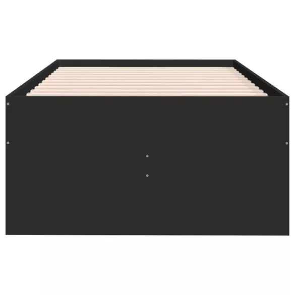 fekete kanapéágy fiókkal matrac nélkül 75x190 cm