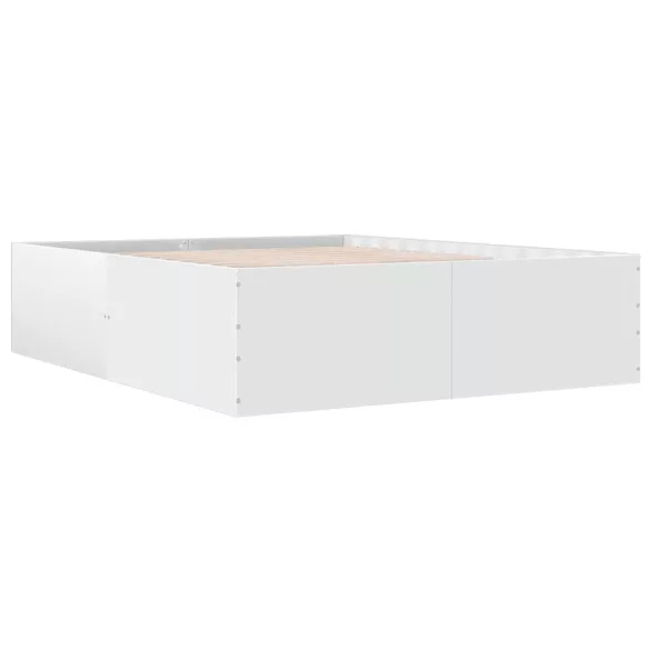 fehér szerelt fa ágykeret 160 x 200 cm