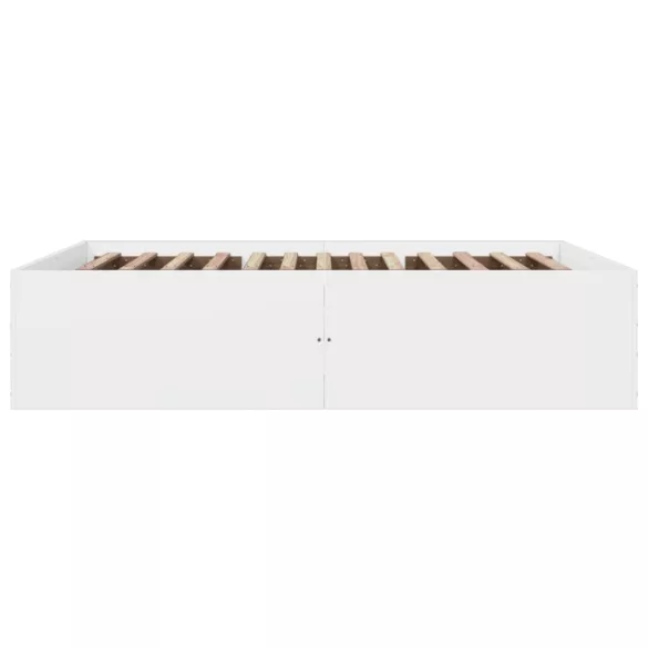 fehér szerelt fa ágykeret 160 x 200 cm