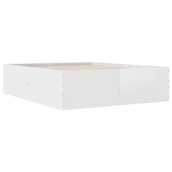 fehér szerelt fa ágykeret 150 x 200 cm