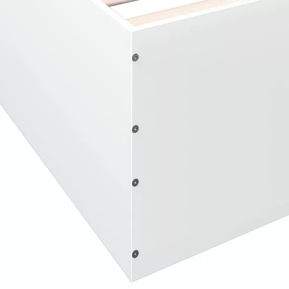 fehér szerelt fa ágykeret 150 x 200 cm