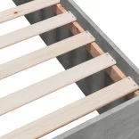 betonszürke szerelt fa ágykeret 150 x 200 cm