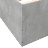 betonszürke szerelt fa ágykeret 150 x 200 cm