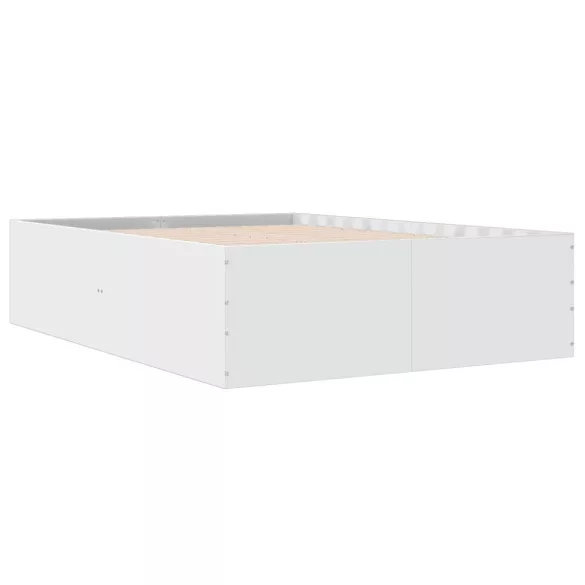 fehér szerelt fa ágykeret 140 x 200 cm