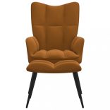 barna bársony pihenőszék lábtartóval